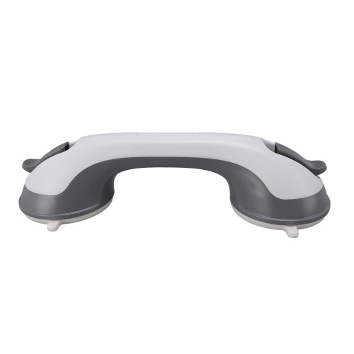 (White and Grey) Suction Cup Shower Grab Bar Elderly Handle Blue White 1