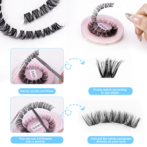Z'LRAQI C Curl DIY False Eyelashes 2