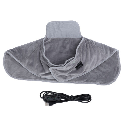 (Gray) Heating Neck Wrap 3 Temp/Timer Velvet Y