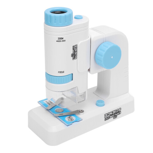 (Blue) Kids Portable HD Blue Science Microscope 2