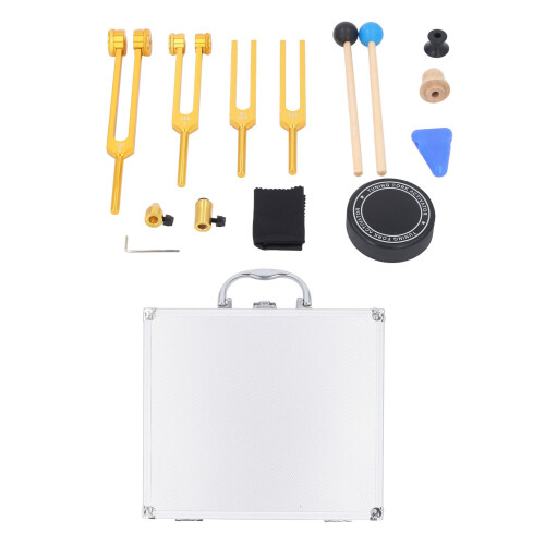 Aluminium-Stimmgabel-Set mit Hammer für Yoga