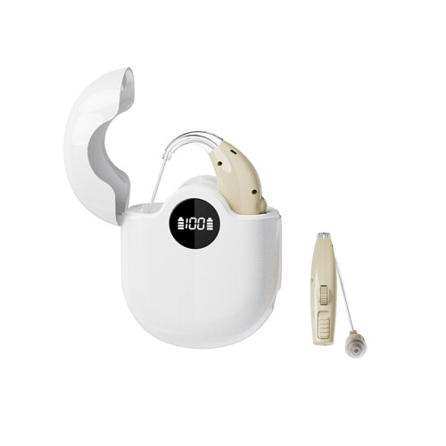 2-Pack Rechargeable Hearing Amplifier Seniors w/ Charging Base