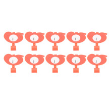 10 Pcs Plastic Name ID Tag Clip for Stethoscope 8-9mm Tube Red