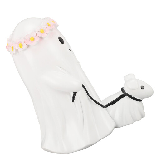 (Women Type) Resin Ghost Dog Statue Tabletop Decor 2