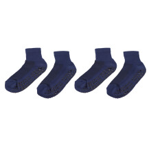 (L) 2 Paar atmungsaktive Anti-Rutsch-Socken, Dunkelblau
