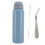 (Blue) Isolierte Edelstahl-Wasserflasche mit Kugelstrohblau 1