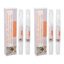 4x 3ml Haustierzahnbürsten-Stift für Hunde & Katzen