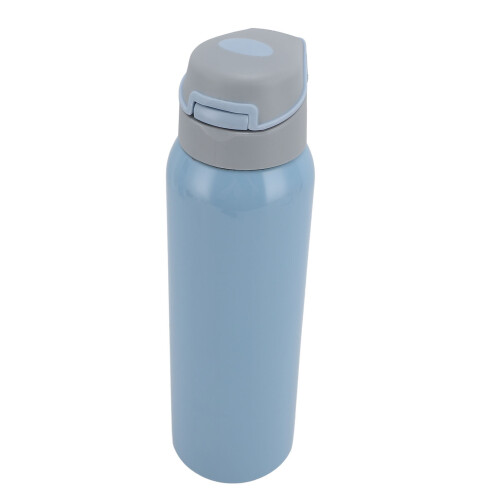 (Blue) Isolierte Edelstahl-Wasserflasche mit Kugelstrohblau 1