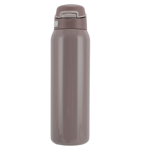 (Brown) Isolierte Edelstahl-Wasserflasche mit Kugelstrohblau 1