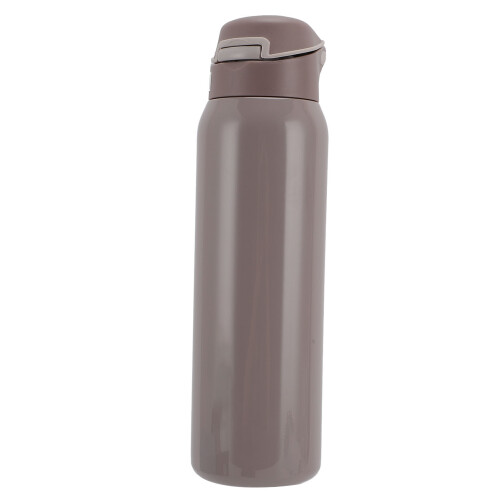 (Brown) Isolierte Edelstahl-Wasserflasche mit Kugelstrohblau 2