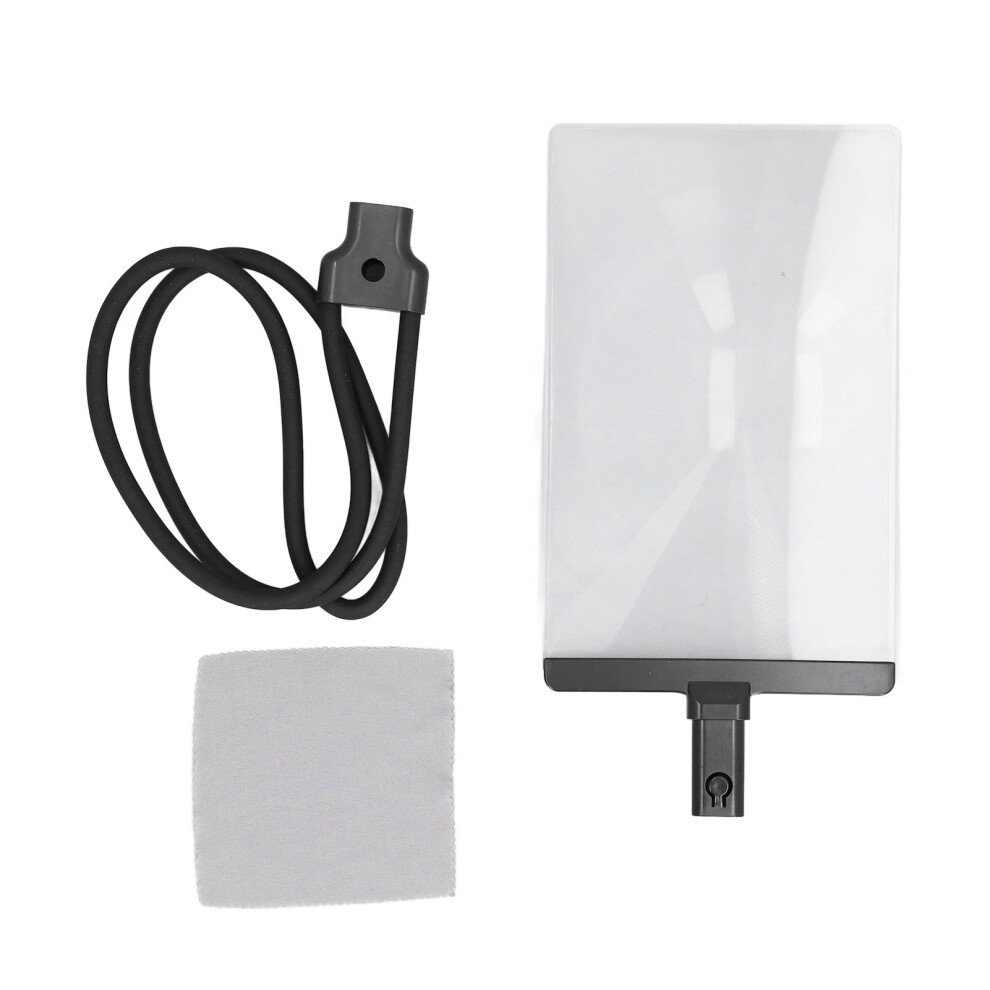 Black 4X Hanging Neck Magnifier Flexible Gooseneck Large Reading