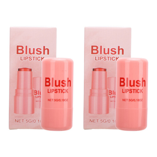 2pcs 5g Blush Stick Lasting Moisturizing Makeup Cheeks Lips Eyes Coral