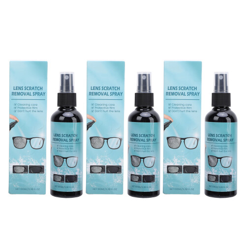3x Lens Scratch Remover Glass Cleaner Spray 100ml