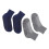 (Small size) 2 Pairs Non-Binding Ankle Socks Dark Grey Blue Large 5