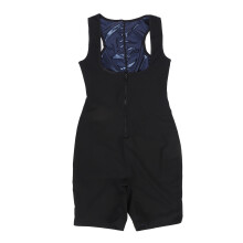 Sweat Sauna Suit Jumpsuit Fast Drying with Back Zipper Blue