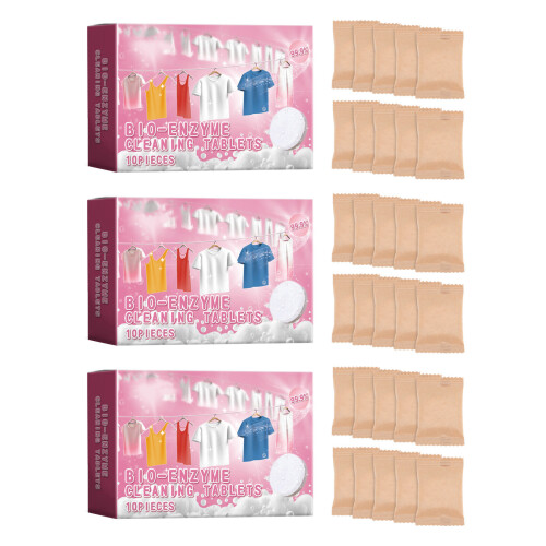 30pcs Bio Enzyme Cleaning Tablets for Coffee Tea Stains