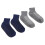 (Large size) 2 Pairs Non-Binding Ankle Socks Dark Grey Blue Large 2