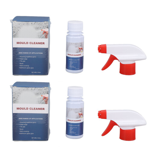 2 Pcs Bathroom Cleaner Spray 60ml High Strength for Tiles