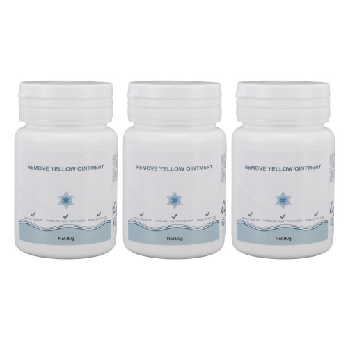 3x 90g Yellow Shoe Cleaning Cream