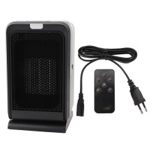 (EU Plug 220V) Tragbarer 1000W-Oszillator-Heizkörper, 220V, Schwarz, EU-Stecker