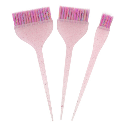3x Haarfärbepinsel mit Glitzergriff, wiederverwendbar 1