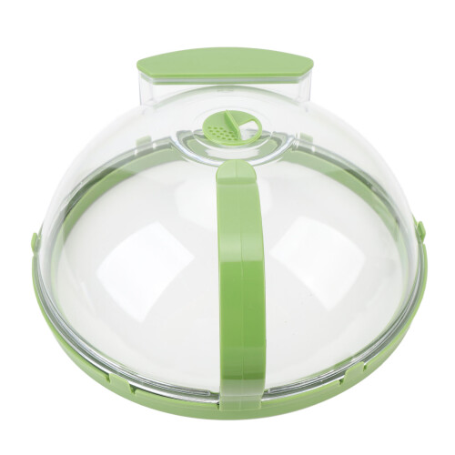 Mikrowellen-Spritzschutz transparent mit Wasserdampffunktion & Griff 2