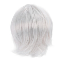 Kurze Anime-Cosplay-Perücke Weiß für Party