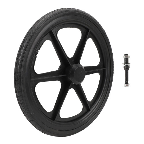 35 cm schwarzes Rollstuhl-Hinterrad mit Schraubenteilen