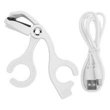(White) Rose Heated Eyelash Curler USB Fast Heat