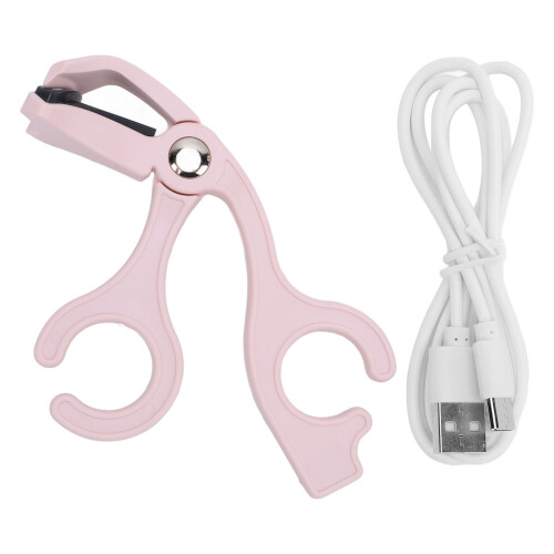 (Roseate) Rose Heated Eyelash Curler USB Fast Heat