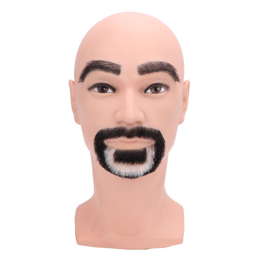 Lifelike Mannequin Head with Beard Resin PVC