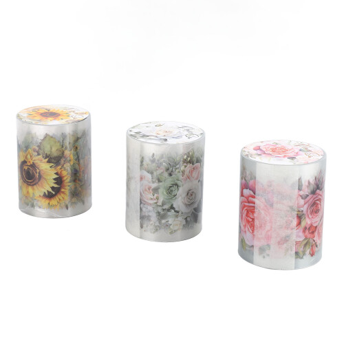 3 Rolls Waterproof Colorful Washi Tape 1