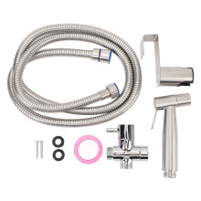 Bidet-Spray Düsenverstellbar Messing Hochdruck Silber