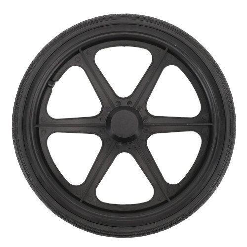 35 cm schwarzes Rollstuhl-Hinterrad mit Schraubenteilen 1
