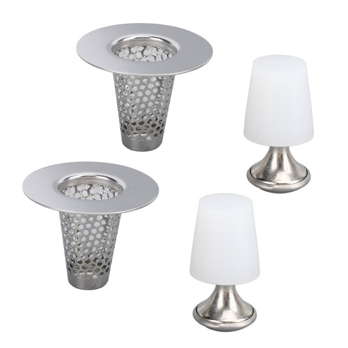 2x Badezimmer-Abflussfilter mit Silikonstopfen 2