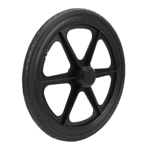 35 cm schwarzes Rollstuhl-Hinterrad mit Schraubenteilen 2