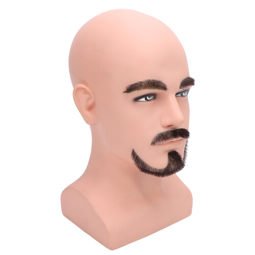 W Shape Beard Mannequin Head 2