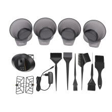(EU Plug) Elektrischer Haarfarbmischer, 4 Schalen, 6 Pinsel, EU-Stecker