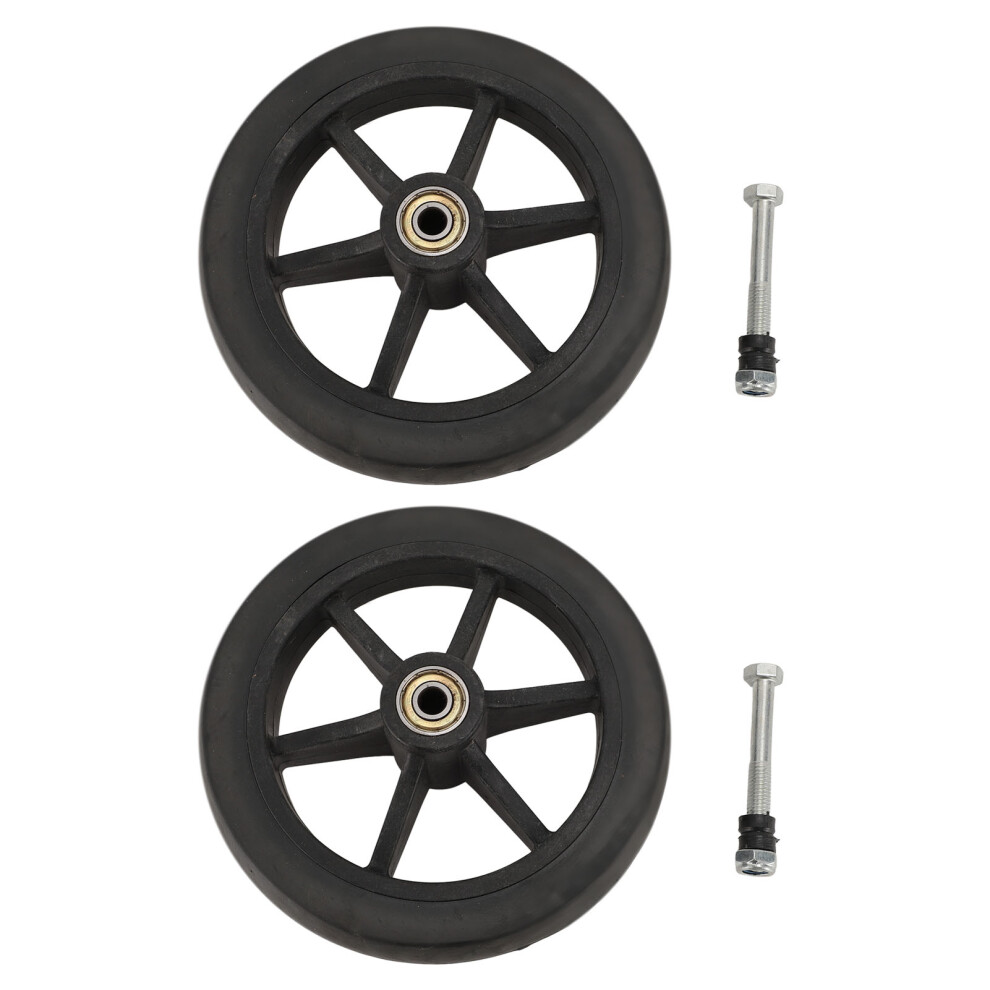 2pcs 6 Inch Replacement Wheelchair Wheel Black