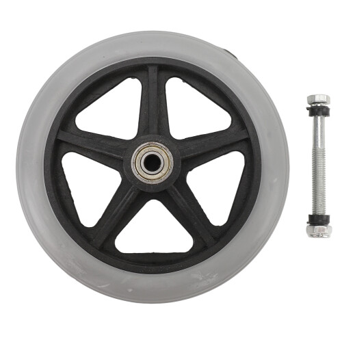 2Pcs 6in Front Wheelchair PU Non Slip Solid Replacement