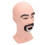 Lifelike Mannequin Head with Beard Resin PVC 4