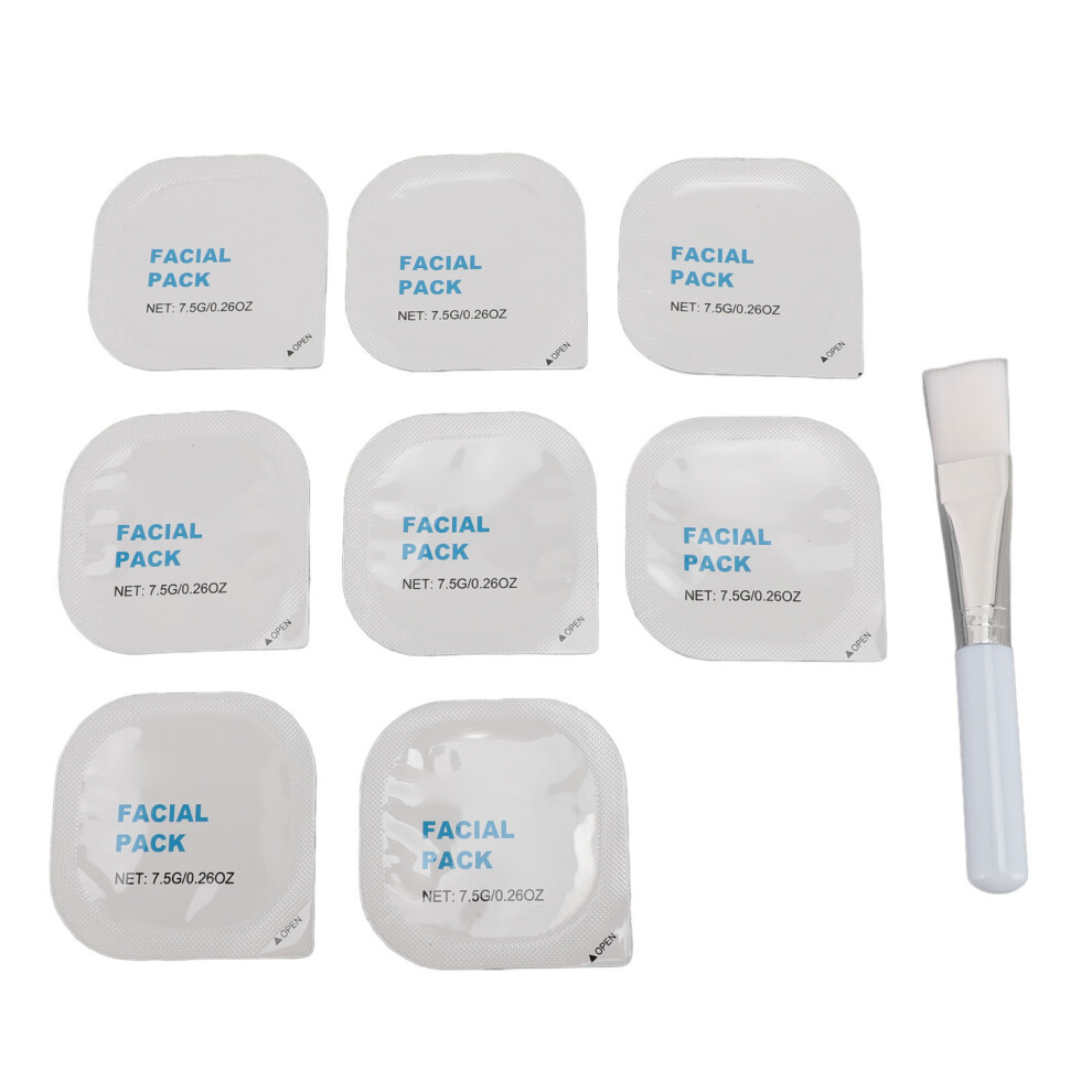 8pcs Pore Tightening Lifting Hydrating Face Mask with Brush
