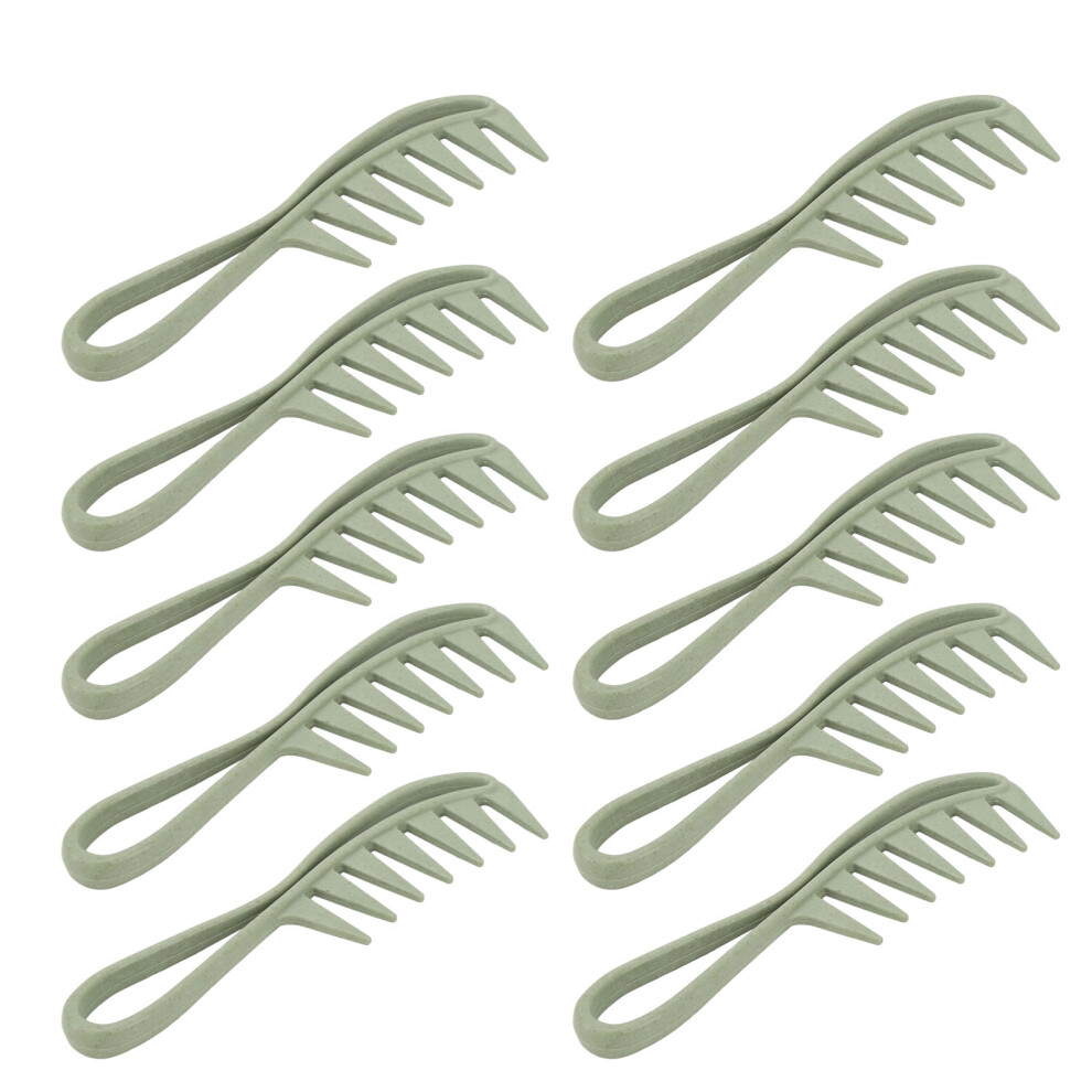 Unisex 10Pcs Shark Teeth Hair Comb Vintage Wide Tooth Curl Wavy Salon Tool