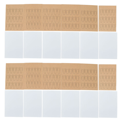 2x Frosted Double-Sided Nail Practice Sheets