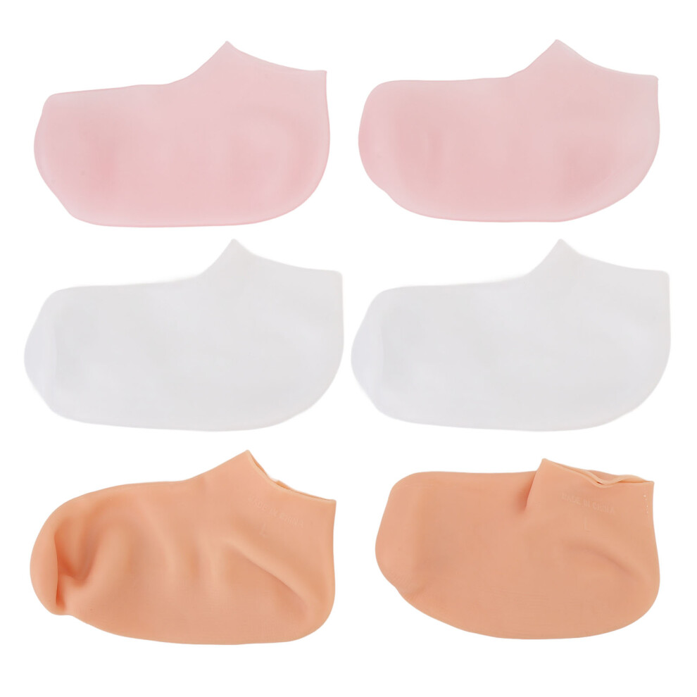3 Pairs Silicone Moisturizing Slip Resistant Breathable Feet Socks
