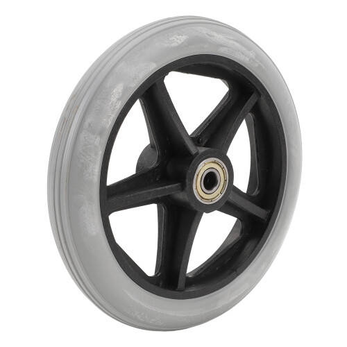2Pcs 6in Front Wheelchair PU Non Slip Solid Replacement 2