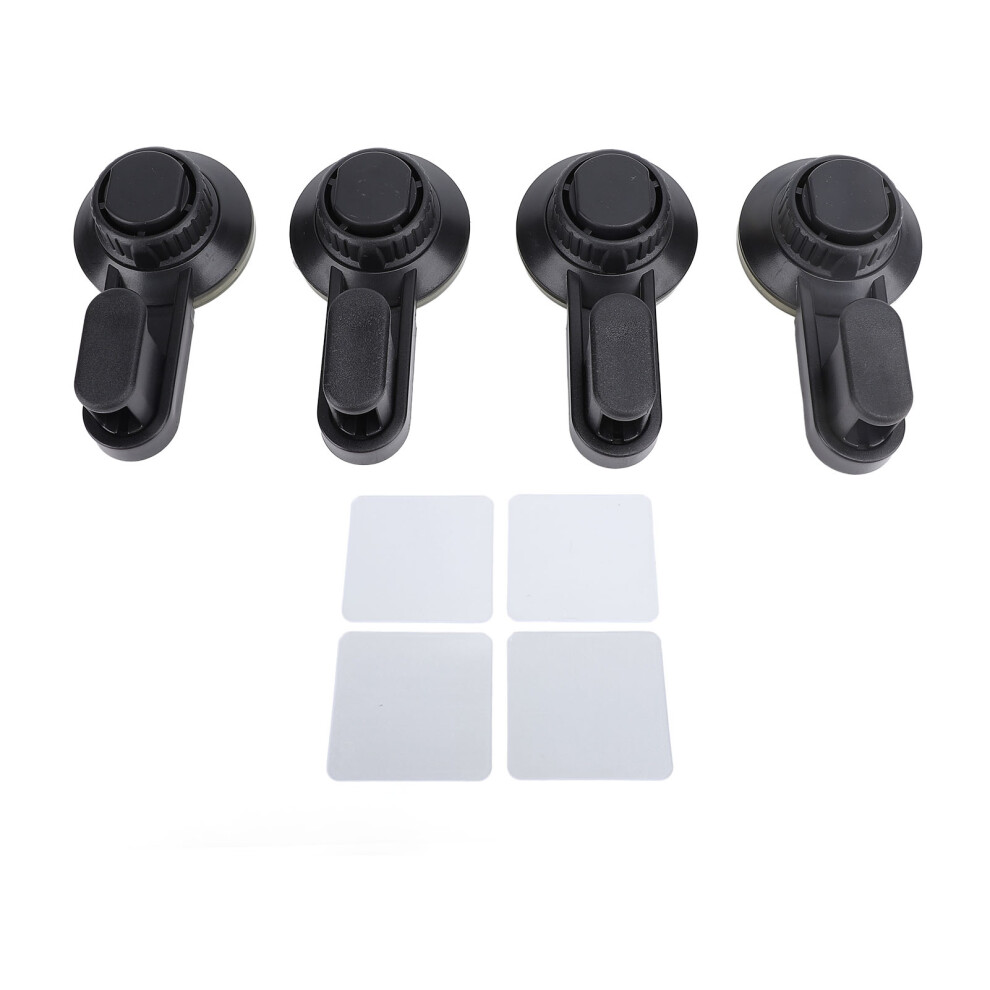 (Black) 4Pcs Vacuum Suction Hook Holder Waterproof No Drilling White 461605274010