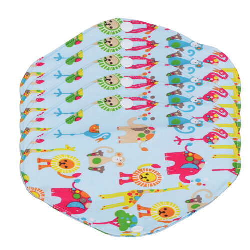 5PCS Reusable Menstrual Pads Zoo Print Bamboo Soft 1