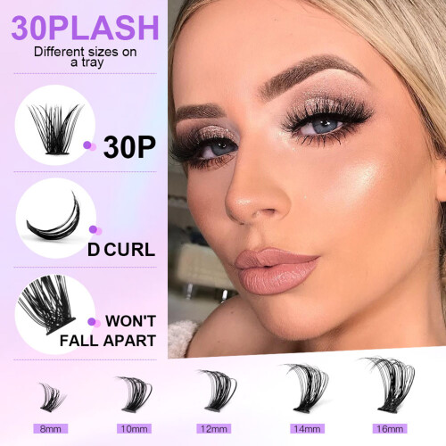 DIY Segmented Thick D Curve False Eyelash 2