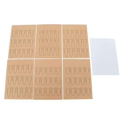 2x Frosted Double-Sided Nail Practice Sheets 1